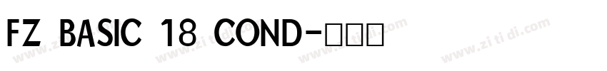 FZ BASIC 18 COND字体转换